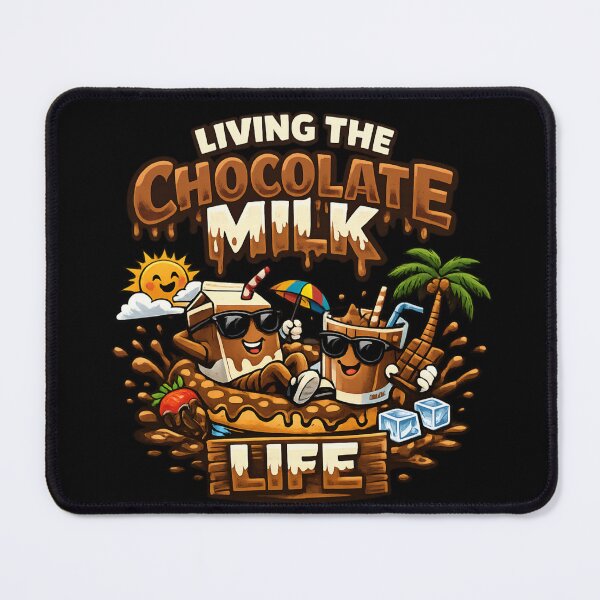 Item preview, Living the Chocolate Milk Life – Tropical Summer Cartoon designed and sold by SidTastic .