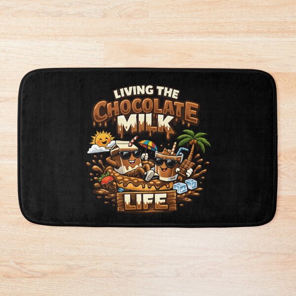 Item preview, Living the Chocolate Milk Life – Tropical Summer Cartoon designed and sold by SidTastic .