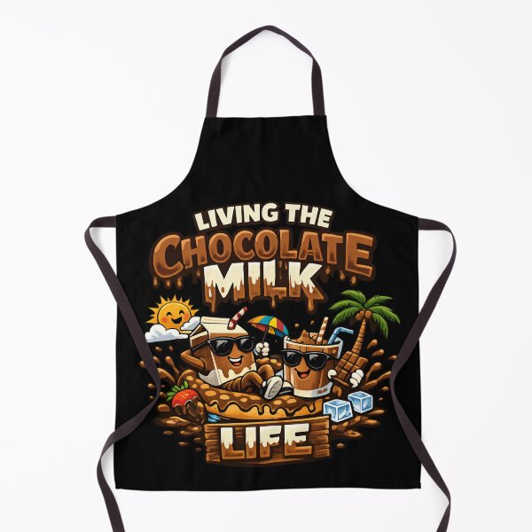 Item preview, Living the Chocolate Milk Life – Tropical Summer Cartoon designed and sold by SidTastic .