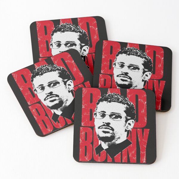 Item preview, Bad Bunny El Conejo Malo Portrait Red Distressed Graphic designed and sold by DYALEEZ-XCR.