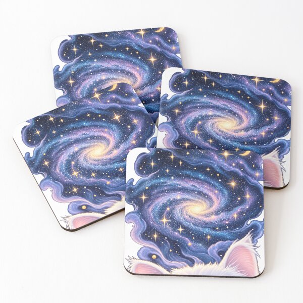 Item preview, Cosmic Galaxy Cat Cute Kawaii Space Fantasy designed and sold by ApollonCraft.