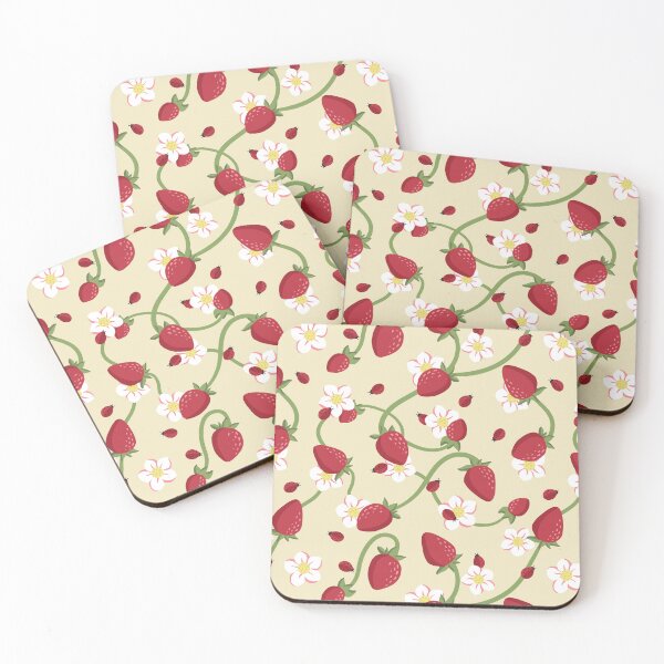 Item preview, Strawberry Blooms and Ladybugs designed and sold by HappyHannahArt.