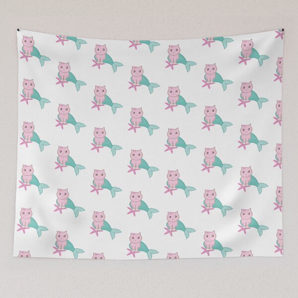 Item preview, Murrcat Pink Mermaid Fantasy Cat designed and sold by Kimonokatt.