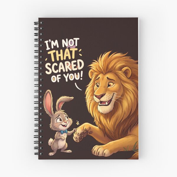 Item preview, Funny Brave Bunny and Cute Lion Design designed and sold by Funnygiftsstudio .