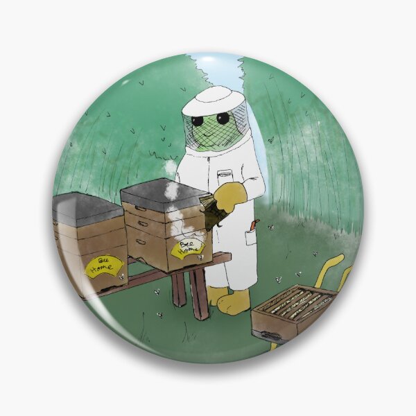 Item preview, Beekeeping frog on a beehive designed and sold by Grenat-Marine.