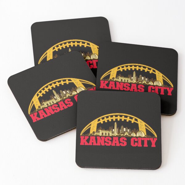 Item preview, Kansas City Skyline Football Vintage Red And Gold Graphic designed and sold by DYALEEZ-XCR.