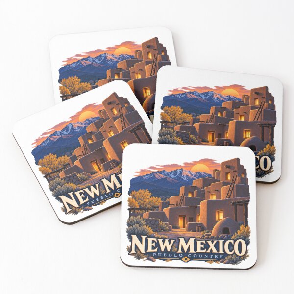 Item preview, La región de los pueblos de Nuevo México: una casa de adobe al atardecer. designed and sold by Past in Threads.