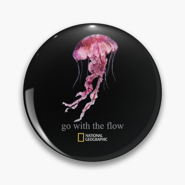 Item preview, National Geographic Go With The Flow Jellyfish Graphic T-Shirt designed and sold by VelourEmber.