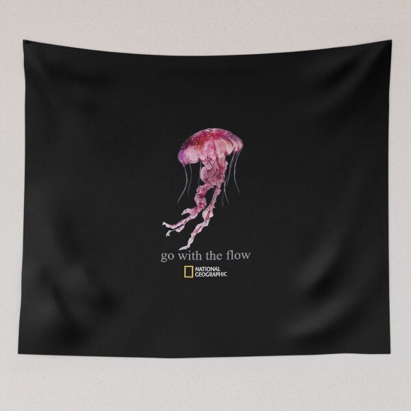 Item preview, National Geographic Go With The Flow Jellyfish Graphic T-Shirt designed and sold by VelourEmber.