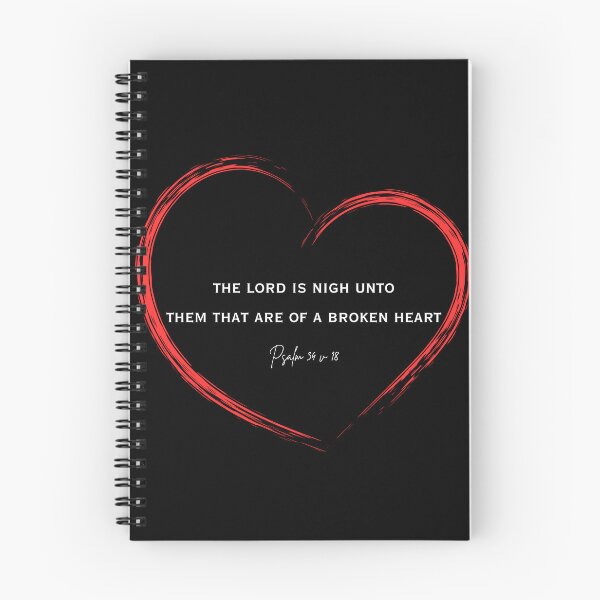 Item preview, Bible Verse Psalm "The Lord is nigh unto them that are of a broken heart." Psalm 34 v 18 designed and sold by By-Moi.