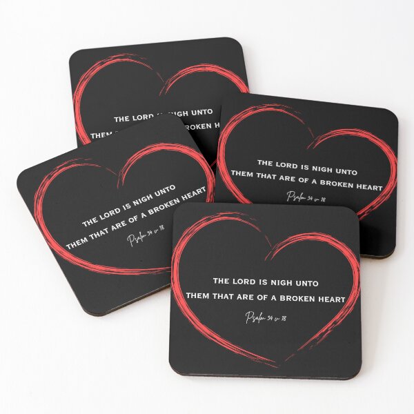 Item preview, Bible Verse Psalm "The Lord is nigh unto them that are of a broken heart." Psalm 34 v 18 designed and sold by By-Moi.