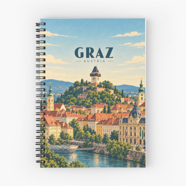Item preview, Graz Vintage Austrian Travel City Art designed and sold by MichaeIRellov.