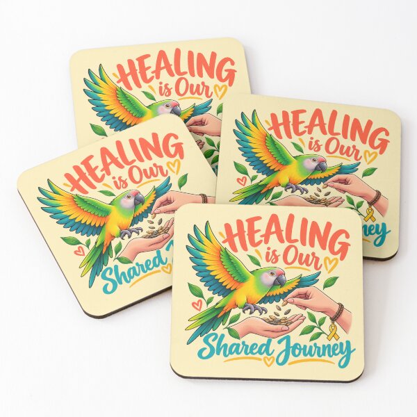 Item preview, Healing Is Our Shared Journey Parrot designed and sold by PunchDrop.