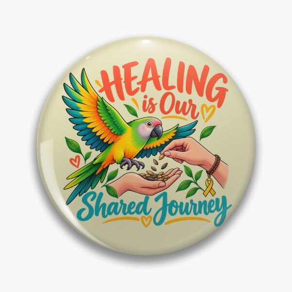 Item preview, Healing Is Our Shared Journey Parrot designed and sold by PunchDrop.