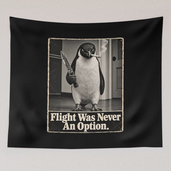 Item preview, Flight was Never an Option Penguin Smoking designed and sold by CelidaBonde.