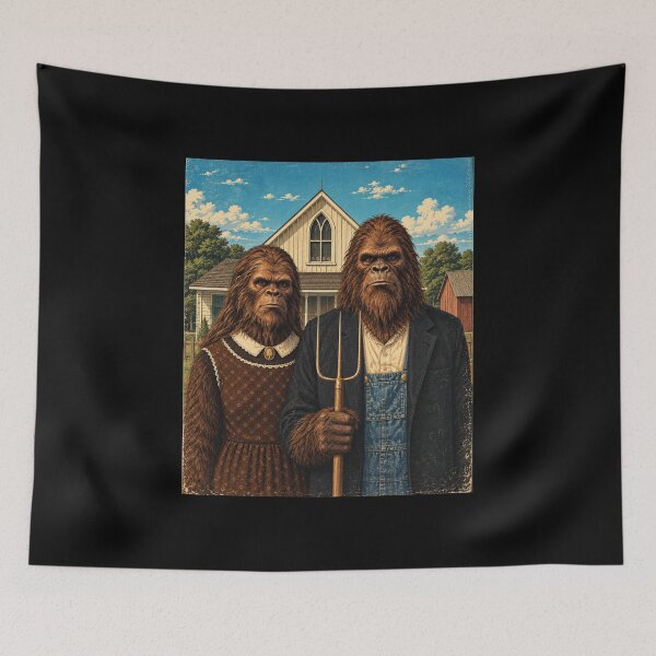 Item preview, Bigfoot Gothic – Vintage Americana Sasquatch designed and sold by Swanny's Custom T-shirt and Gift Designs.