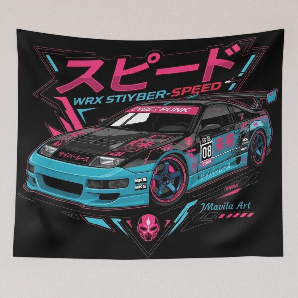 Item preview, Cyberpunk JDM - Neon Futuristic Anime Style by JMavila Art designed and sold by JMAVILA ART.