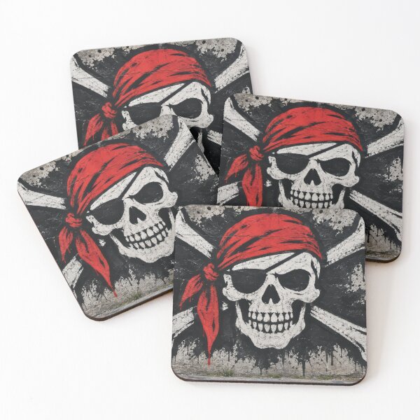 Item preview, Urban mural of a pirate skull designed and sold by karlosss.