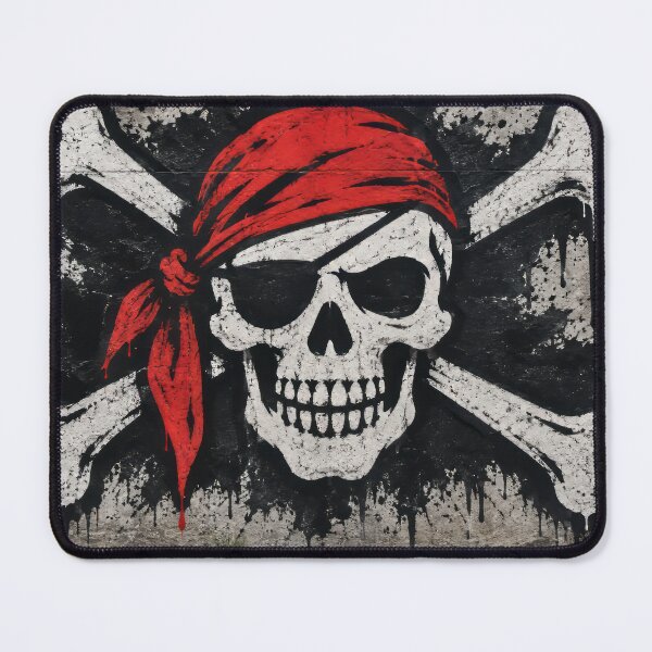 Item preview, Urban mural of a pirate skull designed and sold by karlosss.