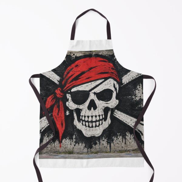 Item preview, Urban mural of a pirate skull designed and sold by karlosss.
