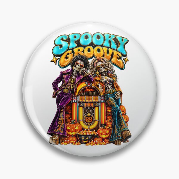 Item preview, Spooky Groove Retro Skeletons Halloween designed and sold by Sovereign Supply Co..