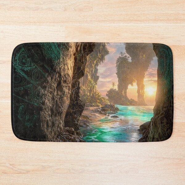 Item preview, Glowing Sacred Geometry Tropical Cave Sunset Portal | Monkeybusiness designed and sold by monkeybusiness.pt.