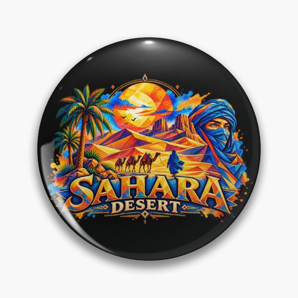Item preview, ❗ Sahara Desert: Sunset Camel Caravan, African Desert Adventure, Travel Art for Adventure Lovers designed and sold by Geometric Art..