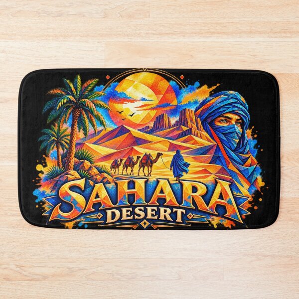 Item preview, ❗ Sahara Desert: Sunset Camel Caravan, African Desert Adventure, Travel Art for Adventure Lovers designed and sold by Geometric Art..