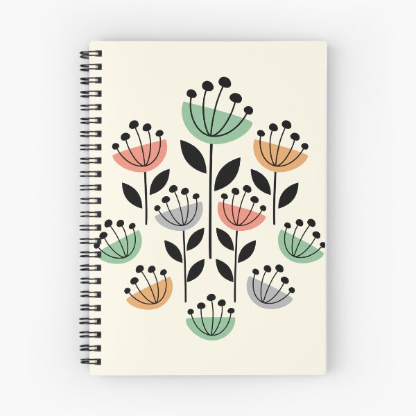 Item preview, MCM Garden Flowers Green Coral Yellow designed and sold by Pinkdeer Designs.