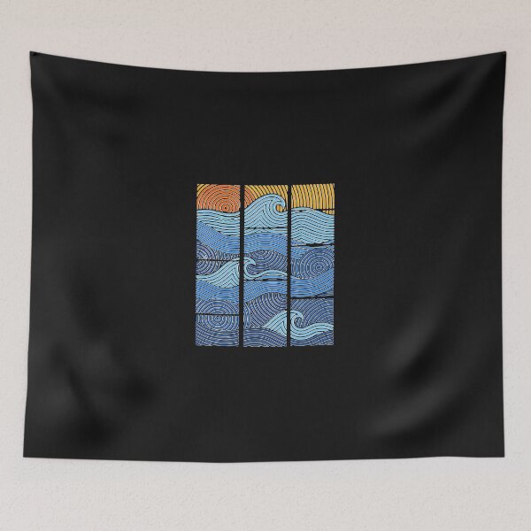 Item preview, Abstract Waves Sun Art Mosaic designed and sold by YarningsandYear.