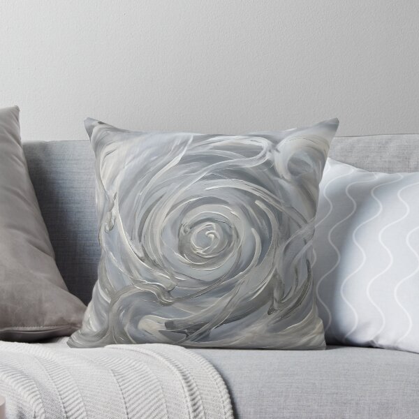 Item preview, Silver Rose Textured Abstract Painting designed and sold by ArtlightStudio.