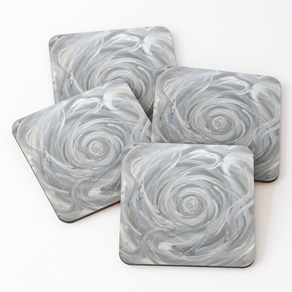 Artikelvorschau, Silver Rose Textured Abstract Painting entworfen und verkauft von ArtlightStudio.