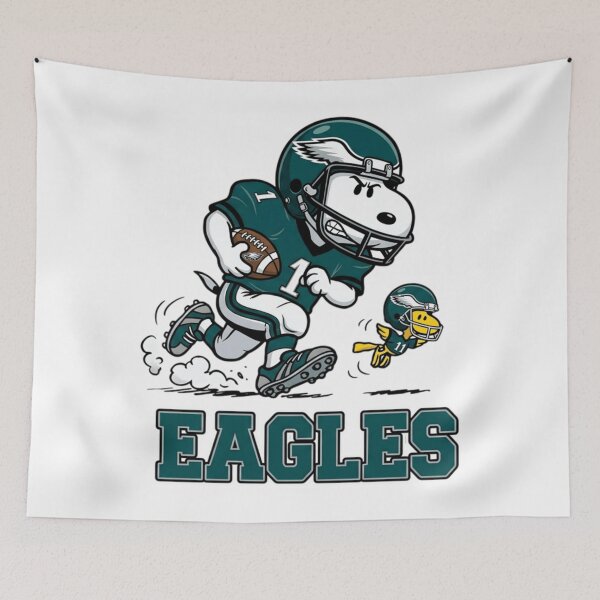 Item preview, Snoopy and Woodstock Philadelphia Eagles Football Action designed and sold by Catsi-Nook-Art.
