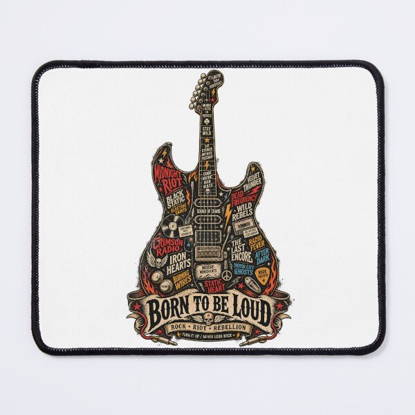 Item preview, Born to Be Loud Rock Rebellion Guitar designed and sold by karudondesigns.