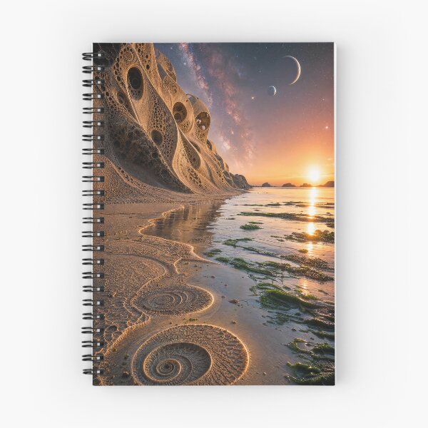 Item preview, Fractal Sand Spirals Alien Beach Sunset Landscape | Monkeybusiness designed and sold by monkeybusiness.pt.