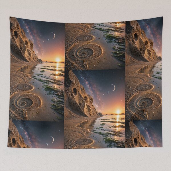 Item preview, Fractal Sand Spirals Alien Beach Sunset Landscape | Monkeybusiness designed and sold by monkeybusiness.pt.