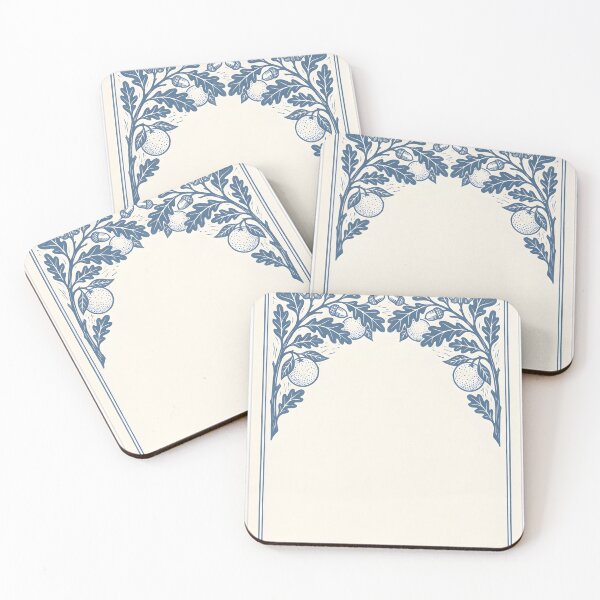 Item preview, Blue Botanical Border Illustration designed and sold by ArtlightStudio.