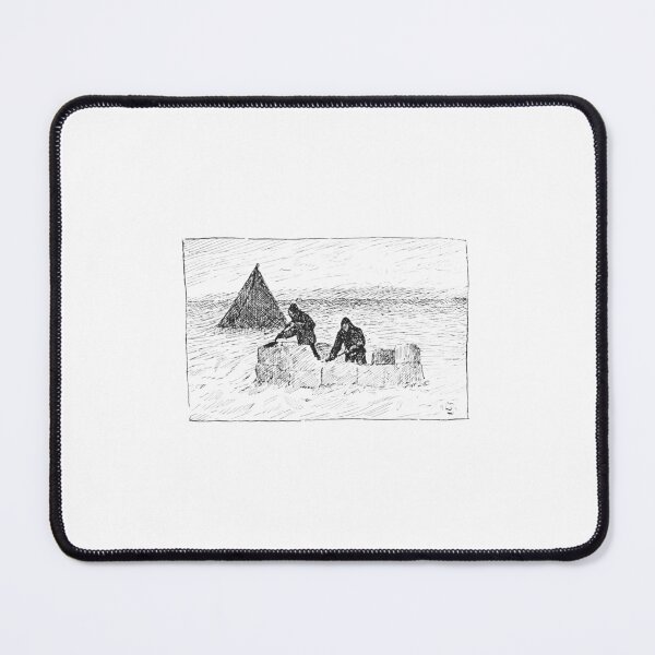 Item preview, Vintage Arctic Explorers Building Igloo Engraving designed and sold by Antique Science Press.