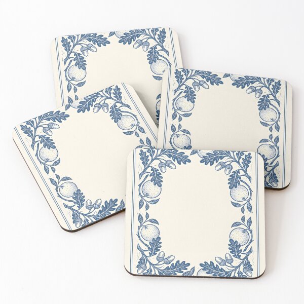Item preview, Blue Pomegranate Folk Art Frame designed and sold by ArtlightStudio.