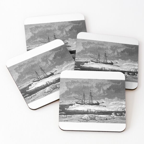 Item preview, Vintage Arctic Ship Exploration Lithograph designed and sold by Antique Science Press.