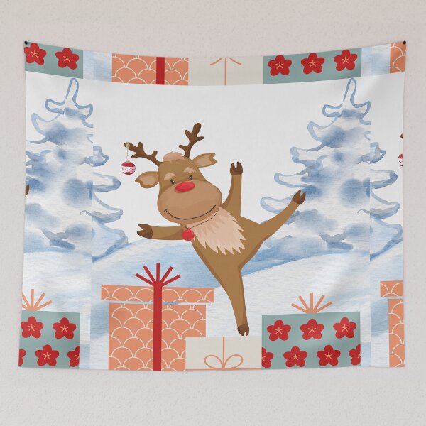 Item preview, Funny Dancing Reindeer Christmas Design – Cozy Winter Holiday designed and sold by PureHopeStudio.