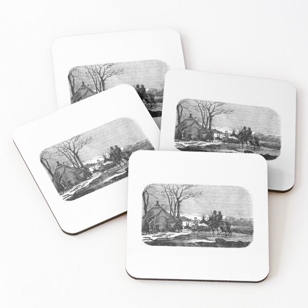 Item preview, Vintage Sami Camp Reindeer Engraving Art designed and sold by Antique Science Press.