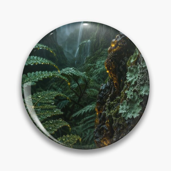 Item preview, Glowing Sacred Geometry Fern Ancient Rainforest Waterfall | Monkeybusiness designed and sold by monkeybusiness.pt.