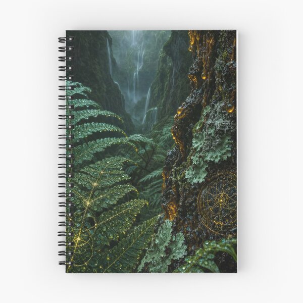 Item preview, Glowing Sacred Geometry Fern Ancient Rainforest Waterfall | Monkeybusiness designed and sold by monkeybusiness.pt.