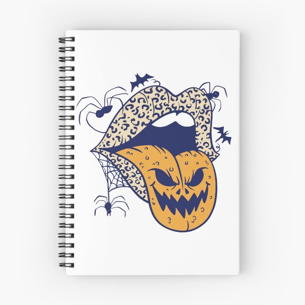 Item preview, Spooky Leopard Lips Pumpkin Tongue Halloween Art designed and sold by Hilal-Studio.