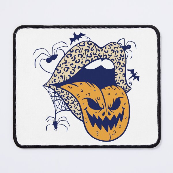 Item preview, Spooky Leopard Lips Pumpkin Tongue Halloween Art designed and sold by Hilal-Studio.