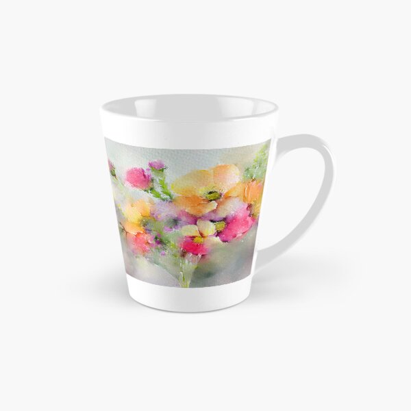Item preview, Pink And Yellow Wildflowers Impressionist-Style Digital Watercolor designed and sold by DEC02.