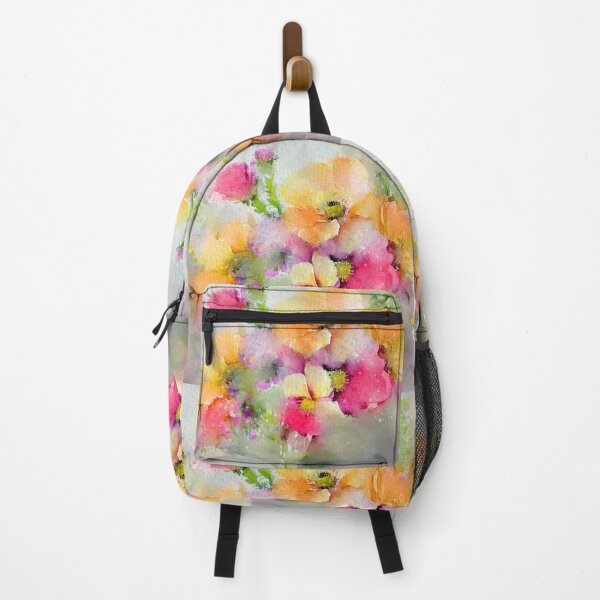 Item preview, Pink And Yellow Wildflowers Impressionist-Style Digital Watercolor designed and sold by DEC02.