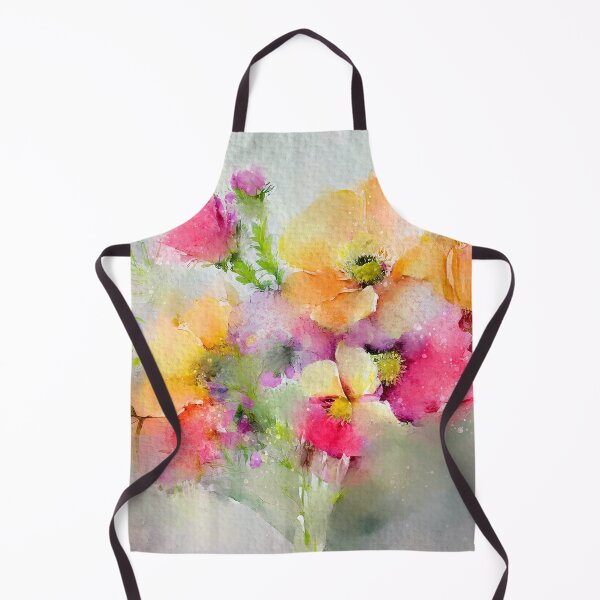 Item preview, Pink And Yellow Wildflowers Impressionist-Style Digital Watercolor designed and sold by DEC02.