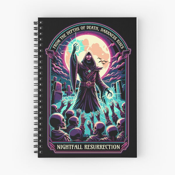 Item preview, Nightfall Resurrection Necromancer T-Shirt | Skeleton Army Graphic Tee | Dark Fantasy Horror Shirt designed and sold by vec4u.